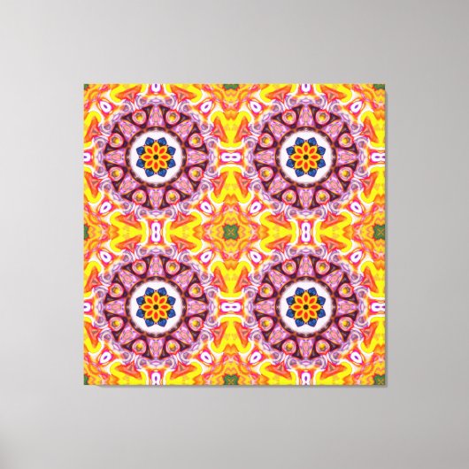 Blauwe en Oranje brandtrap Canvas Afdruk (Voorkant)