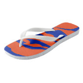 Blauwe en Oranje Camo-Teenslippers Teenslippers (Schuin)