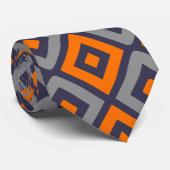 Blauwe en oranje das (Opgerold)