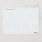 Blauwe en Oranje decoratieve cirkels Briefkaart (Achterkant)