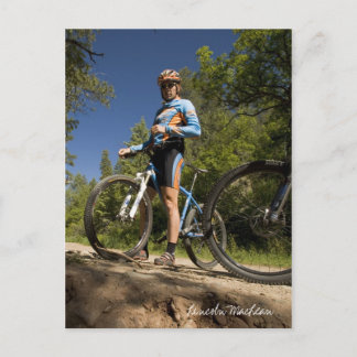 Blauwe en Oranje fietslijst (Briefkaart) Briefkaart