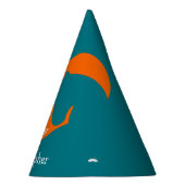 Blauwe en Oranje gepersonaliseerde paarden Feesthoedjes (Rechts)