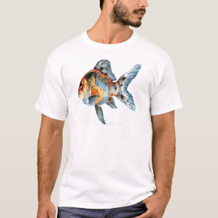 Blauwe en Oranje goudvis T-shirt