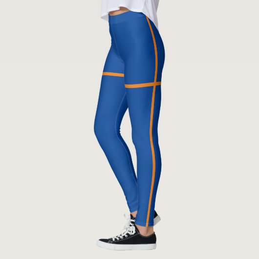 Blauwe en Oranje Leggings (Links)