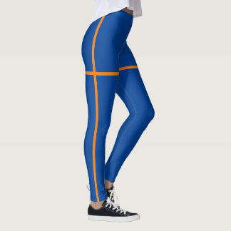 Blauwe en Oranje Leggings