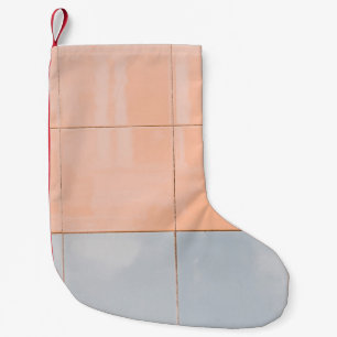 Blauwe en oranje muur kleine kerstsok