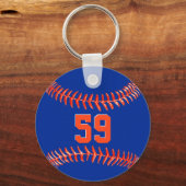 Blauwe en Oranje, op maat gesneden Sleutelhangers (Achterkant)