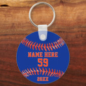 Blauwe en Oranje, op maat gesneden Sleutelhangers (Voorkant)