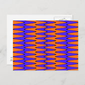 Blauwe en Oranje optische illusie Briefkaart (Voorkant / Achterkant)