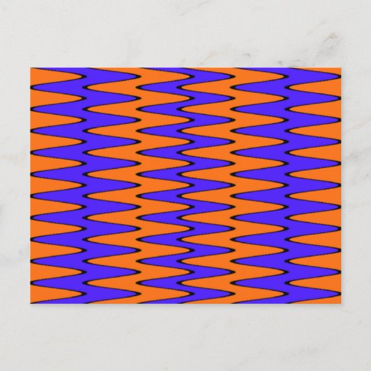 Blauwe en Oranje optische illusie Briefkaart (Voorkant)