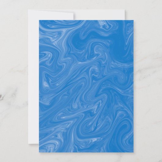 Blauwe en Oranje papavermazen Kaart (Achterkant)