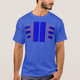 Blauwe en Oranje PhD Regalia bars T-shirt