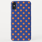 Blauwe en Oranje pokadots Case-Mate iPhone Case (Achterkant)