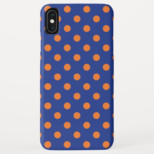 Blauwe en Oranje pokadots Case-Mate iPhone Case (Achterkant)