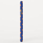Blauwe en Oranje pokadots Case-Mate iPhone Case (Achterkant/rechts)