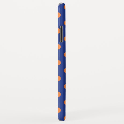 Blauwe en Oranje pokadots Case-Mate iPhone Case (Achterkant/rechts)