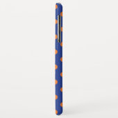Blauwe en Oranje pokadots Case-Mate iPhone Case (Achterkant/links)
