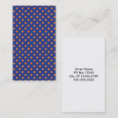 Blauwe en Oranje pokadots Visitekaartje (Voorkant / Achterkant)