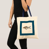 Blauwe en Oranje Shubunkin Goldfish Fine Art Tote Bag (Voorkant (product))