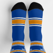 Blauwe en Oranje sport Jersey - Naam nummer Sokken (Top)