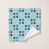 Blauwe en oranje stippen 4 bad handdoek (Wasdoekje)