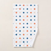Blauwe en oranje Stippen Bad Handdoek (Handdoek)