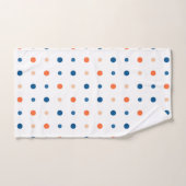 Blauwe en oranje Stippen Bad Handdoek (Handdoek)