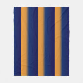 Blauwe en Oranje streep Fleece Deken (Voorkant)