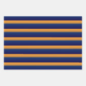 Blauwe en Oranje streep Inpakpapier Vel (Voorkant 2)
