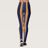 Blauwe en Oranje streep Leggings (Achterkant)