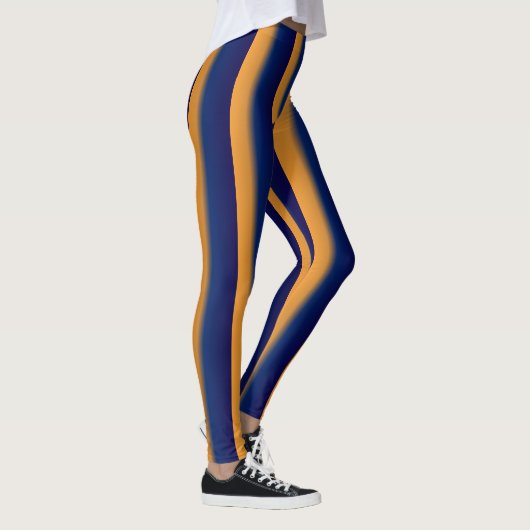 Blauwe en Oranje streep Leggings (Rechts)
