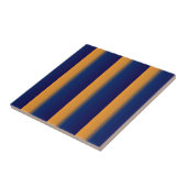 Blauwe en Oranje streep Tegeltje (Zijkant)