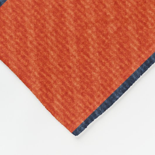 Blauwe en Oranje strips en diagonaalgordel Fleece Deken (Hoek)