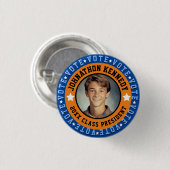 Blauwe en Oranje studentenlichaamscampagne Ronde Button 3,2 Cm (Voorkant /achterkant)