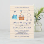 Blauwe en Oranje uitvindingen over het chemisch hu Kaart (Staand voorkant)