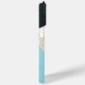 Blauwe en oranje vormen met stippenpatronen Case-Mate iPhone case (Achterkant / Rechts)