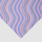 Blauwe en Oranje Wavy Lines Tissuepapier (Detail)