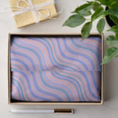 Blauwe en Oranje Wavy Lines Tissuepapier (Geschenk)
