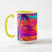 Blauwe en Oranje zonsondergang Mok (Links)