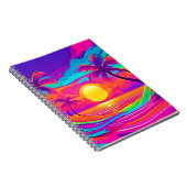 Blauwe en Oranje zonsondergang Notitieboek (Rechterzijde)