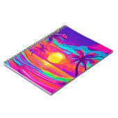 Blauwe en Oranje zonsondergang Notitieboek (Linkerzijde)