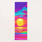 Blauwe en Oranje zonsondergang Yogamat (Achterkant)