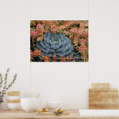 Blauwe en oranje zuigelingen poster (Keuken)