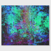 blauwe en Paarse Abstracte boomgaard Abalone Cadeaupapier (Vlak)