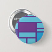 Blauwe en Paarse abstracte Button (Voorkant /achterkant)