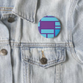 Blauwe en Paarse abstracte Button (In situ)