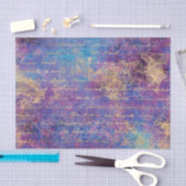 Blauwe en Paarse Abstracte Peacock Colors Decoupag Tissuepapier (Craft)