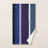 Blauwe en Paarse Abstracte strepen Bad Handdoek (Handdoek)
