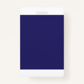 Blauwe en paarse abstracte vormen vloeien samen in badge (Achterkant)