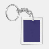 Blauwe en paarse abstracte vormen vloeien samen in sleutelhanger (Voorkant Links)